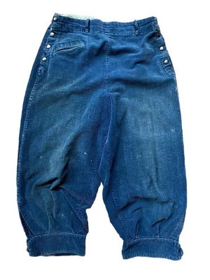 Vtg 40s corduroy Pants 30 side snap 50s  - Image 1 of 4