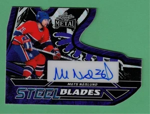 2025 LEAF METAL LEGENDS MATS NASLUND AUTO STEEL BLADES DIE-CUT PURPLE 7/7 - Picture 1 of 2