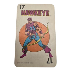 Hawkeye #17 Vintage 1978 Marvel Comics Super-Heroes Card Game Single Card - Picture 1 of 8