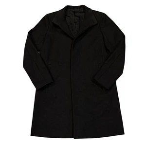 Theory Belvin Coat Mens Size Medium Black Wool Cashmere Blend Preppy Career - Picture 1 of 14