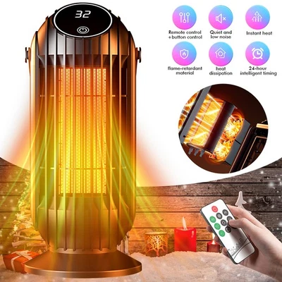 1500W Space Heater Portable Remote Control Home Electric Heaters with Thermostat - Image 1 of 4