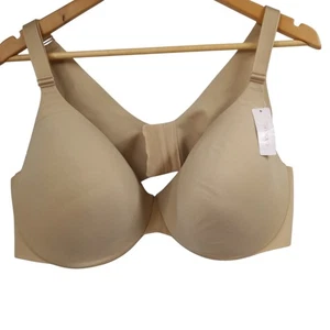 Cacique Beige Full Coverage Lined Underwire Bra Size 46D Stretch Adjustable New - Picture 1 of 11