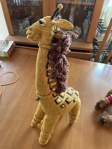 Barbara Sansoni Barefoot (Sri Lanka) Vintage 22” Gold Appliqué Spot Giraffe - Picture 1 of 11