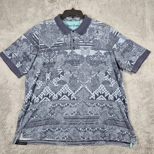 Robert Graham Shirt Mens 2XL Grey Polo Performance Golf Digital Paisley AOP - Bild 1 von 14