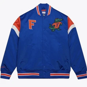 Mitchell & Ness Men's XS Royal Florida Gators Heavyweight Satin Full-Snap Jacket - Picture 1 of 11