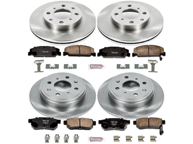 Front and Rear Brake Pad and Rotor Kit For 92-97 Honda Civic del Sol Si XH99Z1 Foto 1 de 1