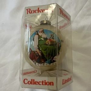 1980 Norman Rockwell Weihnachtsmann Spielzeugmacher Glas Weihnachtsschmuck - Bild 1 von 9