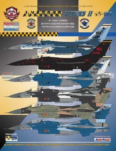BMA48025 1:48 Bullseye Model Aviation Decals - F-16C Falcon 'Aggressor Vipers - Picture 1 of 6