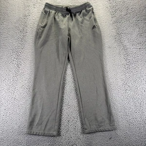 Adidas Sweatpants Boys Medium 12-14 Gray Polyester Stretch Fleece Straight Fit - Picture 1 of 10