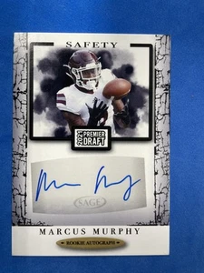 2021 SAGE Premier Draft #A196 Marcus Murphy Autographs Black - Picture 1 of 2