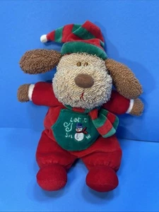Carters Prestige Puppy Dog Christmas Let It Snow Baby Plush Toy 10” Vintage HTF - Picture 1 of 9