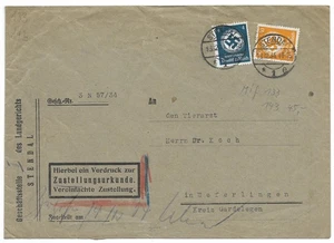 GERMANY 1934 (13 Dec) Law Court Official registered cover **FREE SHIPPING** - Picture 1 of 2