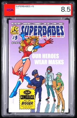 AC Comics Superbabes #5 2020 PSA 8,5 en estado bastante bueno+ Foto 1 de 2