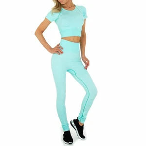 Chándal de mujer traje casual deporte fitness traje talla única oficina en casa turquesa - Imagen 1 de 3
