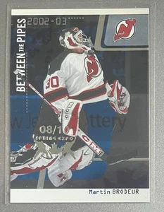 2002-03 ITG Be A Player Between the Pipes Martin Brodeur #8 Spring Expo 08/10 - Picture 1 of 2