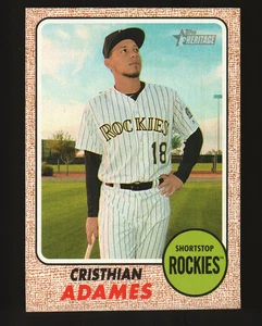 2017 Topps Heritage  #172 - Cristhian Adames - Colorado Rockies  17-1228 - Picture 1 of 2