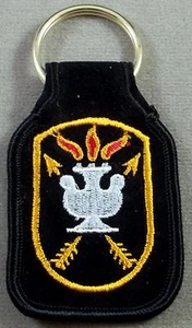 US Army John F. Kennedy Special Warfare School Fort Bragg Embroidered Keychain - Picture 1 of 1