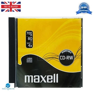 1 x Maxell CD-RW 700 MB (4x) 80 Min Compact Disc ReWritable New Jewel Case HQ - Picture 1 of 1