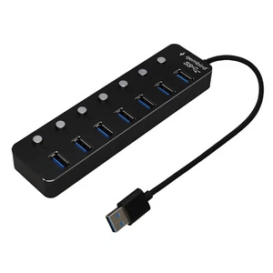 7 Port USB 3.1 Gen 1 HUB mit Switches 5 GBps mit Überstrom-/Spike-Schutz - Bild 1 von 7