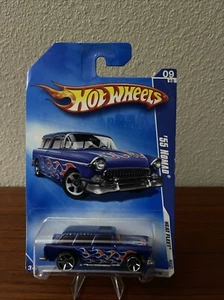 Hot Wheels Heat Fleet '55 Nomad #125 2009 azul - Imagen 1 de 4