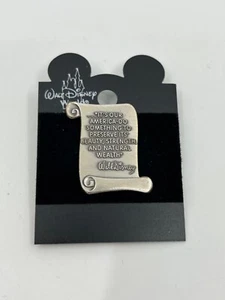 Disney Pin - WDW - Walt Disney Scroll Quote #2 - It's Our America 7687 NEW! - Picture 1 of 3