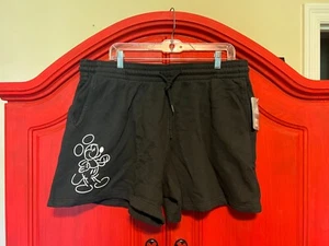 NWT Disney XL Mickey Mouse black athletic shorts unisex - Picture 1 of 7