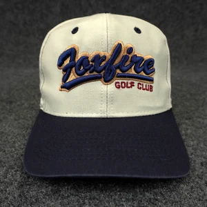 Foxfire Golf Club Adult Baseball Cap Hat Black Tan Golfing Strapback Adjustable - Picture 1 of 7