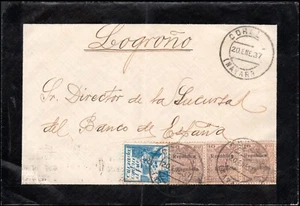 Navarra - Guerra Civil - Frontal Cruzada Frío + Esp. Móvil (3) - Mat "Corella... - Picture 1 of 1