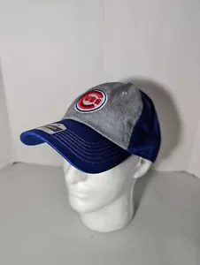 New - Mens Fan Favorite Chicago Cubs Adjustable Clasp Hat Gray with Blue Back - Picture 1 of 7