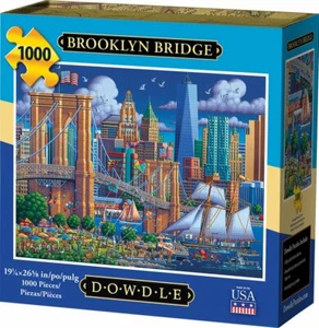 Puente de Brooklyn 1000 Piezas Rompecabezas Dowdle Arte Popular Ciudad de Nueva York - Imagen 1 de 2