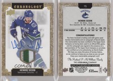 2018-19 Upper Deck Chronology Gold Premium Relic /10 Henrik Sedin #75 Auto HOF