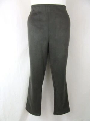 Calça de camurça sintética Marla Wynne tamanho 20W oliva escura com zíper lateral - Imagem 1 de 3