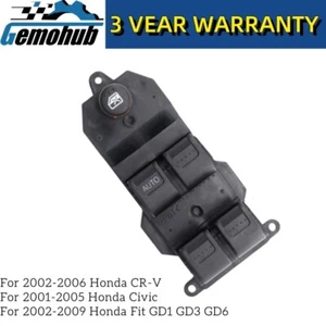 For 2001-2005 Honda Civic 2002-06 Honda CR-V Driver Window Control Lifter Switch - Picture 1 of 6