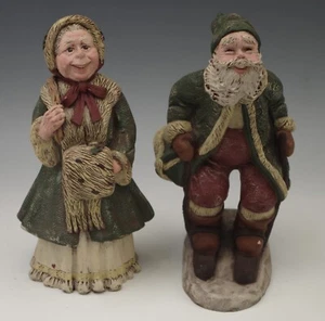 SARAH'S ATTIC 1989 WINTER FUN SANTA CLAUS AND MRS. CLAUS FIGUREN - Bild 1 von 7