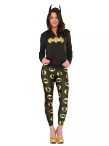 Adult Batman Batgirl Superhero Cosplay Costume Leggings One Size - Picture 1 of 1