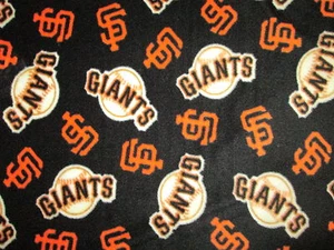 SAN FRANCISCO GIANTS MLB BASEBALL FLEECE FABRIC - Picture 1 of 2