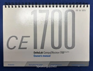 Original DeltLab CompuEffectron CE 1700 NVM Owner's Manual - Picture 1 of 1