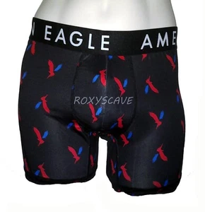 NEU MIT ETIKETT AMERICAN EAGLE OUTFITTERS HERREN 6" AE EAGLE FLEX SCHWARZ TRUNK AEO BOXERSHORTS - Bild 1 von 1