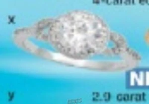 Woman's Cubic Zirconia Sterling Silver 4 Carat Equivalent Ring Size 7 - Picture 1 of 2