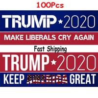 New 100Pcs Trump 2020 Keep America Great Bumper Stickers Make Liberals Cry Again
