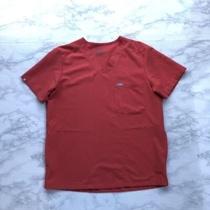 Figs 3-Pocket Scrub Top Brick Color Tech Collection Style TM3000 Womens Medium - Picture 1 of 9