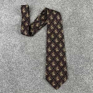 Robert Talbott Best Of Class Nordstrom Silk Tie Men's Black Red Gold Griffin USA - Picture 1 of 12