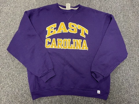 Vtg Russell East Carolina University ECU Hoodie Sweatshirt Men’s Size XL Cover