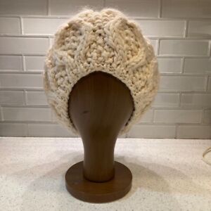 Eugenia Kim Knit beret hat Ivory Silk merino mohair cashmere