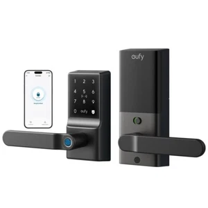 eufy Smart Lock C33 Wi-Fi Fingerprint Keyless Door Lock with Handle, APP Control - Picture 1 of 6