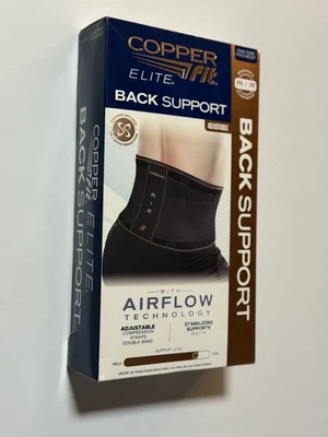 NOB Copper Fit Elite Back Support AirFlow Back Brace 可调双频 — 第 1/2 张图片