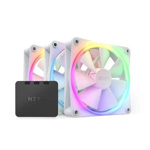 NZXT F120 RGB Fans - RF-R12TF-W1 - Advanced RGB Lighting Customization - Whisper - Photo 1/5