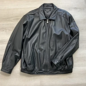 Croft and Barrow Herren Echtleder Bomber Motorrad Jacke Big and Tall XLT  - Bild 1 von 9