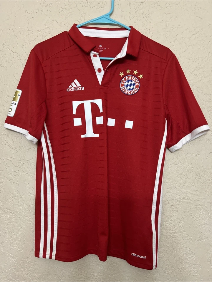 Camiseta de futebol Adidas FC Bayern Munchen masculina L autêntica 2018-19 - Imagem 1 de 4