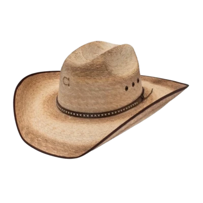 Charlie 1 Horse Ladies Comanche B Natural Burned Straw Hat CSCMCEB3041BB - Image 1 of 4